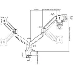 Кронштейн для монитора Multibrackets MB-3286 (Black) Thumb