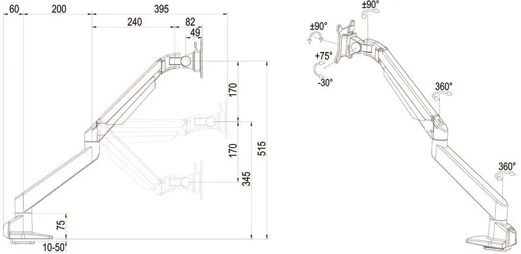 Кронштейн для монитора Multibrackets MB-5624 (Silver) - 9