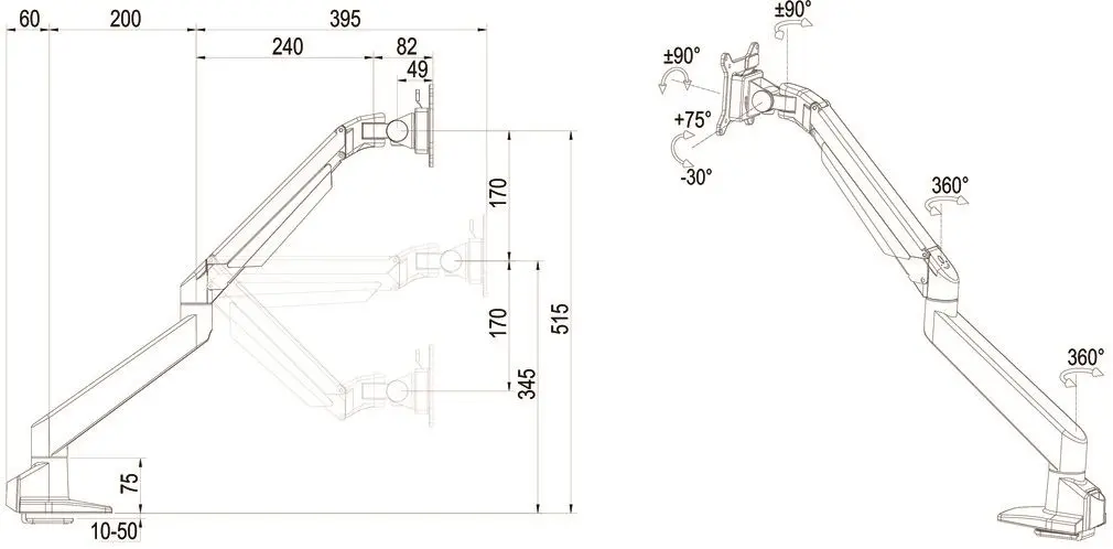 Кронштейн для монитора Multibrackets MB-7167 (Silver) - 2