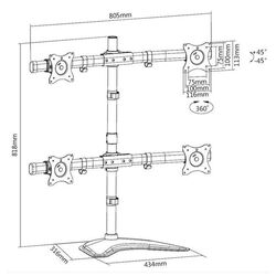 Кронштейн для мониторов Multibrackets MB-3347 15''-27'' (Black) Thumb