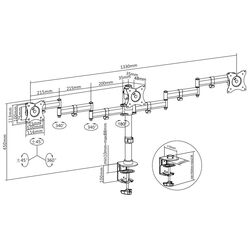 Кронштейн для мониторов Multibrackets MB-3385 (Black) Thumb