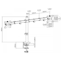 Suport pentru monitor Sbox LCD-352/2 (Black) Thumb