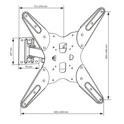 Кронштейн для телевизора Art AR-68 23''-55'' (Black) Thumb