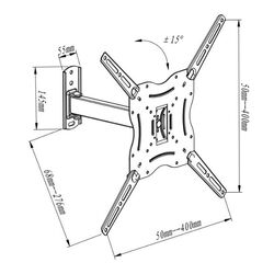 Suport pentru televizor Art RAMT ACV-24 13''-46'' (Black) Thumb