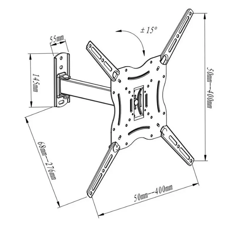 Suport pentru televizor Art RAMT ACV-24 13''-46'' (Black) - 2