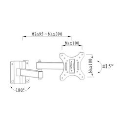 Suport pentru televizor Art RAMT ACV-29 13''-27'' (Black) Thumb