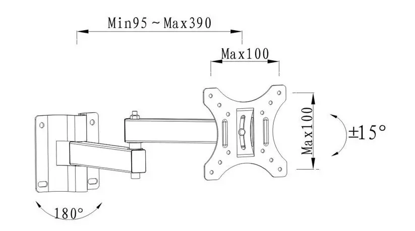 Suport pentru televizor Art RAMT ACV-29 13''-27'' (Black) - 2