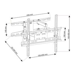 Suport pentru televizor Art RAMT ADUX150 23''-60'' (Black) Thumb