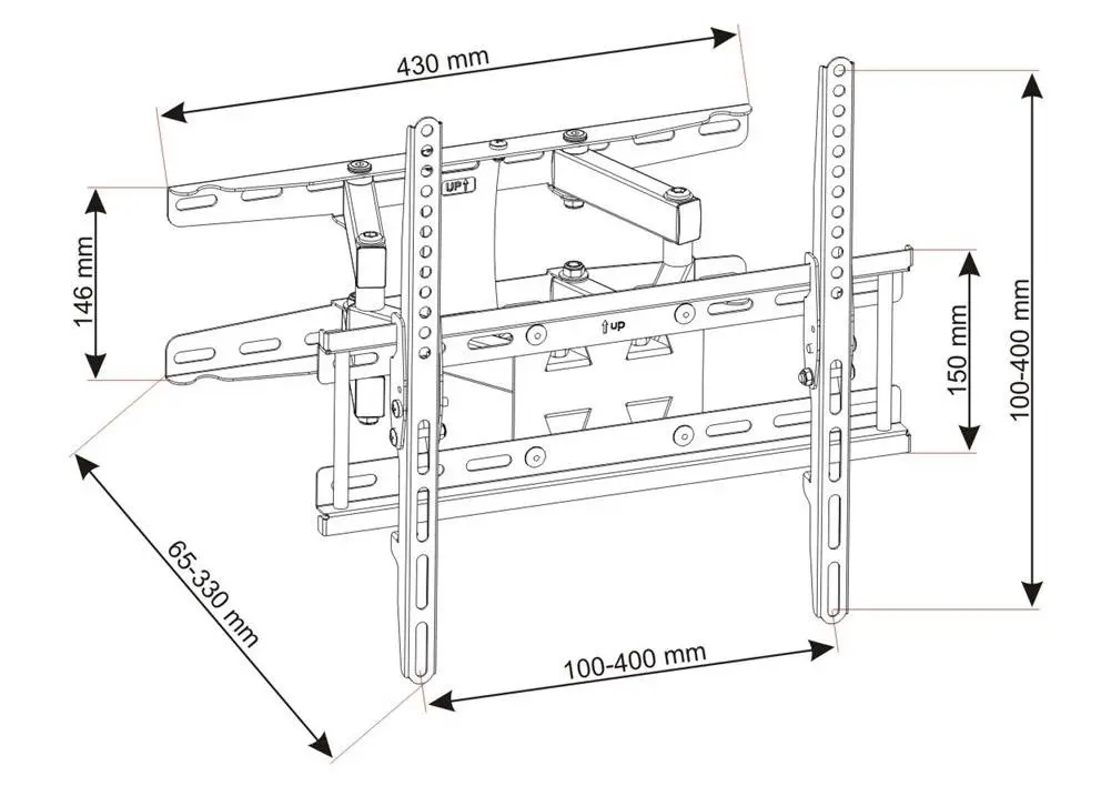 Suport pentru televizor Art RAMT ADUX150 23''-60'' (Black) - 2
