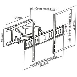 Кронштейн для телевизора Auna LDA03-466 32-60