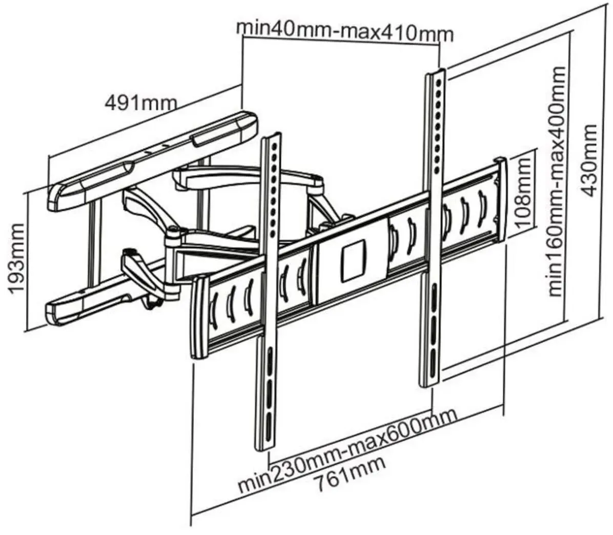 Кронштейн для телевизора Auna LDA03-466 32-60