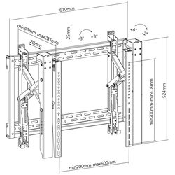Кронштейн для для видеостен Blackmount VW600 45-70 Thumb