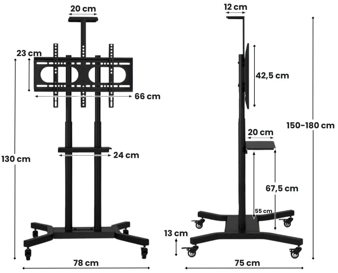 Suport pentru televizor Costway TL35750 (Black)