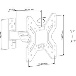 Кронштейн для телевизора ECG LD 174202 17''-42'' (Black) Thumb
