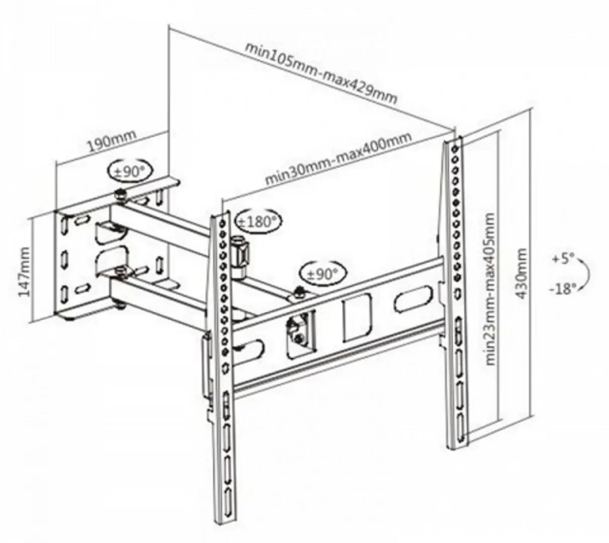Suport pentru televizor Eurolux KLA29443 32