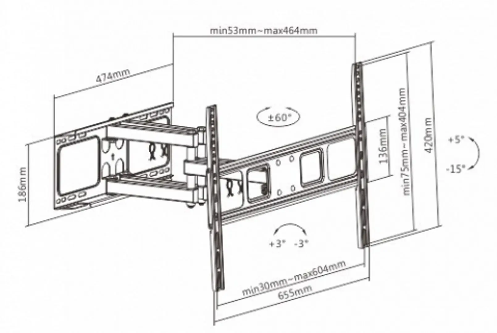 Suport pentru televizor Eurolux LPA52466 37