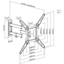 Suport pentru televizor Eurolux LPA68-443 (Black) Thumb