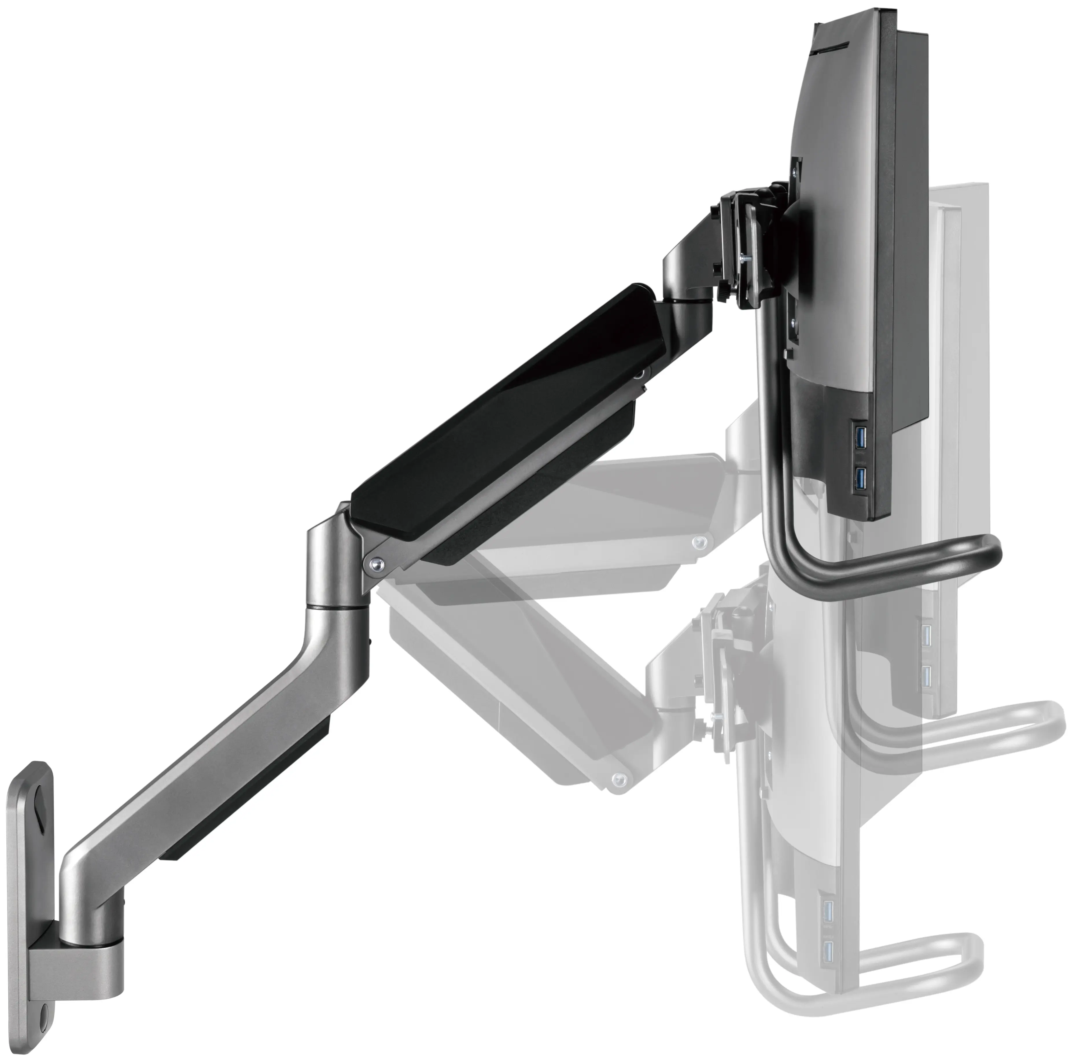 Suport pentru monitoare Gembrid MA-WA2-02 (Space Grey)