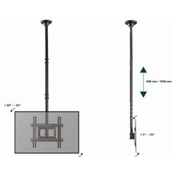 Suport pentru televizor Gembird CM-70ST-01 (Black) Thumb