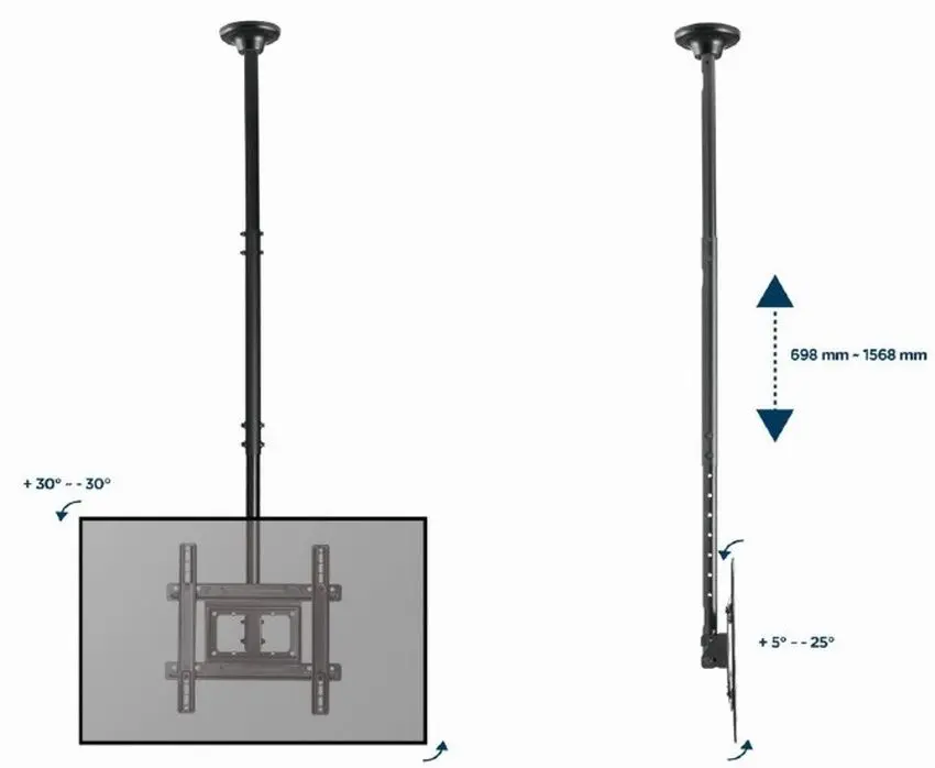 Suport pentru televizor Gembird CM-70ST-01 (Black)