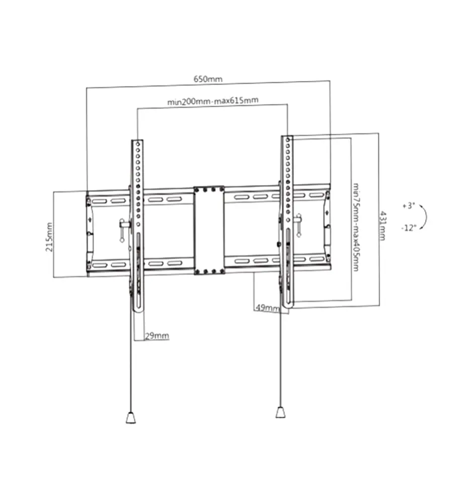 Suport pentru televizor Gembird WM-80T-01 37-80 (Black) - 3