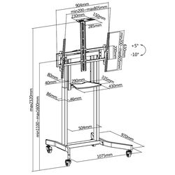 Подставка для телевизора Gembird TVS-100T-01 (Black) Thumb