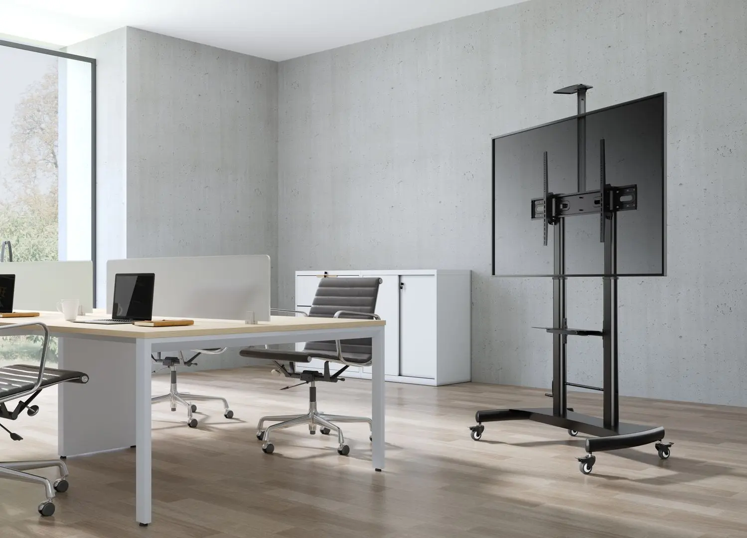 Подставка для телевизора Gembird TVS-100T-02 (Black)