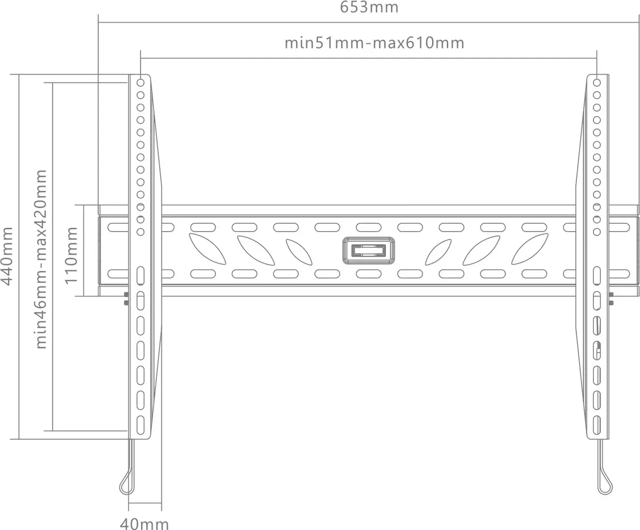 Suport pentru televizor GoGEN GOGDRZAKFIXXL2 37''-70'' (Black)