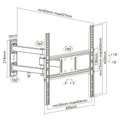 Suport pentru televizor GoGEN GOGDRZAKTURNL3 32''-55'' (Black) Thumb
