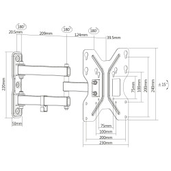 Suport pentru televizor GoGEN GOGDRZAKTURNM3 23-42 (Black) Thumb