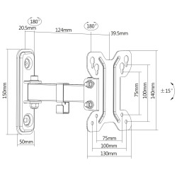 Suport pentru televizor GoGEN GOGDRZAKTURNS 13-27 (Black) Thumb