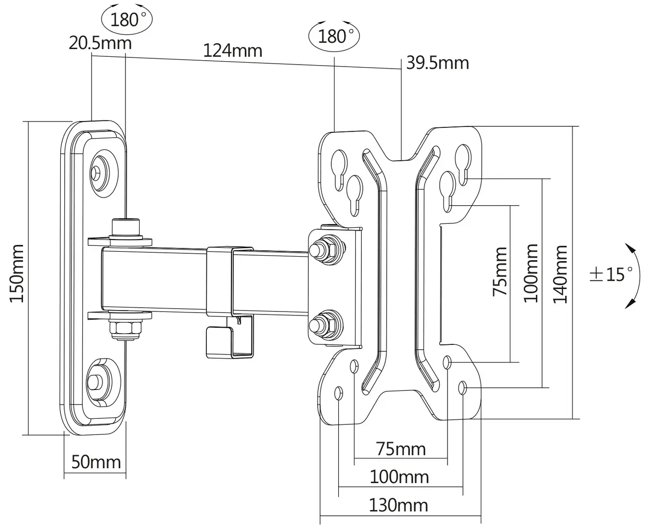 Suport pentru televizor GoGEN GOGDRZAKTURNS 13-27 (Black)