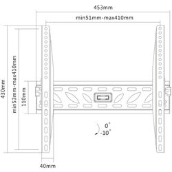 Suport pentru televizor GoGEN L GOGDRZAKTILTL 32-55'' (Black) Thumb