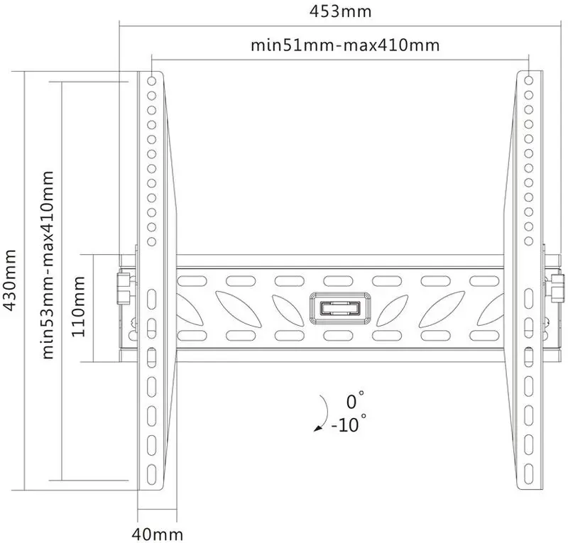 Suport pentru televizor GoGEN L GOGDRZAKTILTL 32-55'' (Black)