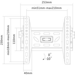 Кронштейн для телевизора GoGEN M GOGDRZAKTILTM 23-42'' (Black) Thumb