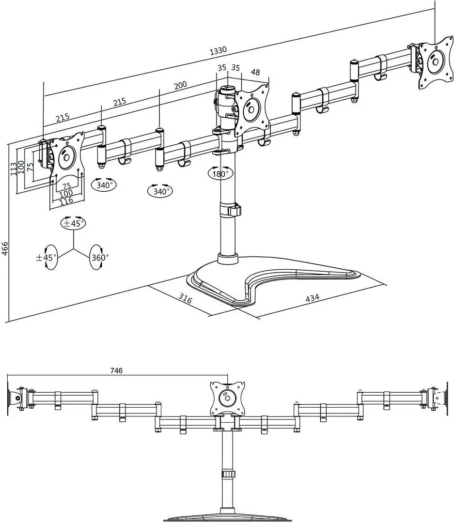 Кронштейн для мониторов LogiLink BP0051 13
