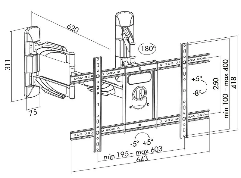Кронштейн для телевизора Logilink BP0047 37