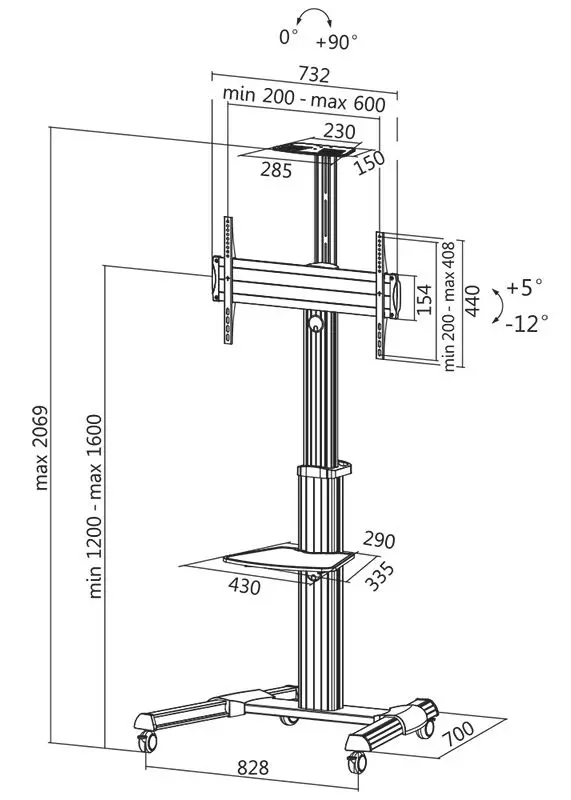 Suport mobil pentru televizor Logilink BP0025 37