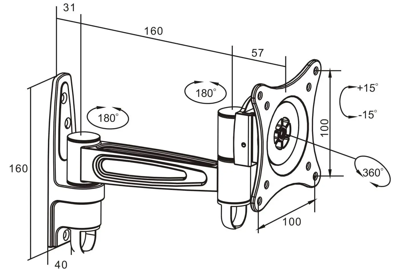 Кронштейн для телевизора Manhattan 423670 13
