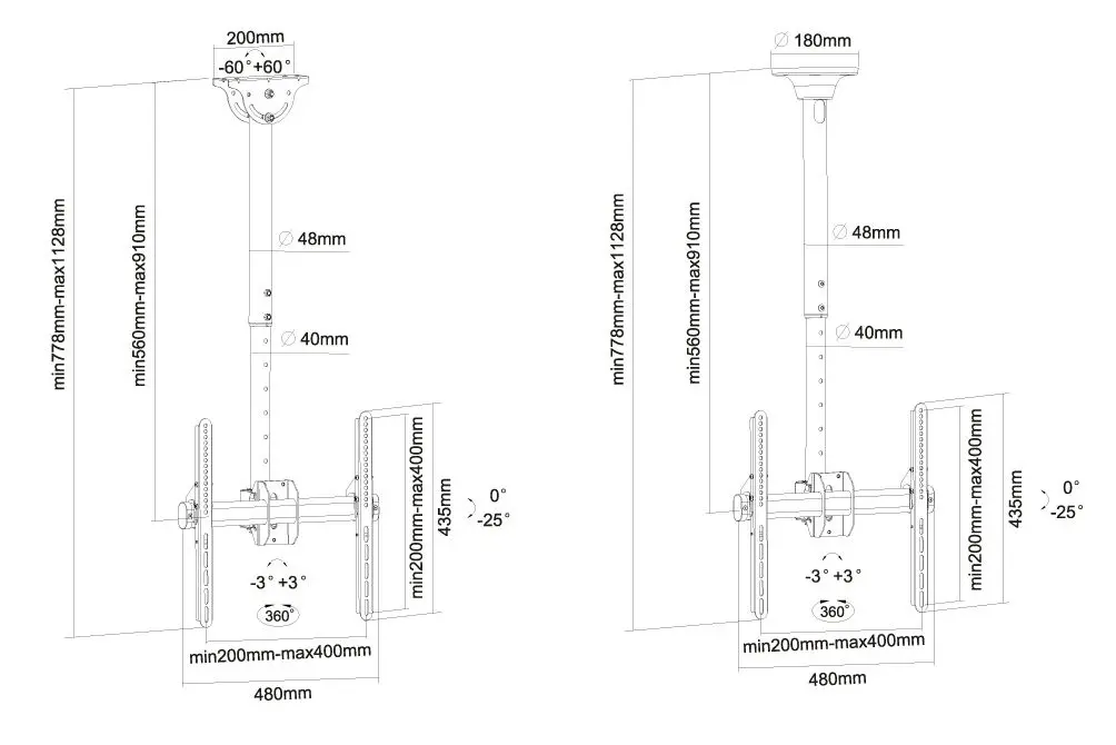 Кронштейн для телевизора NewStar NM-C440 32