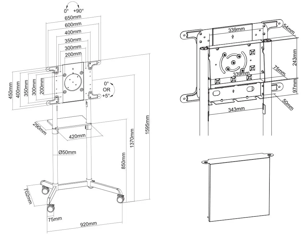 Suport pentru televizor NewStar NS-M1250 37