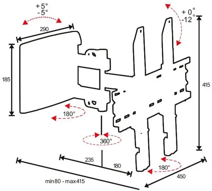 Suport pentru televizor OMB Easythree 400 Black (20