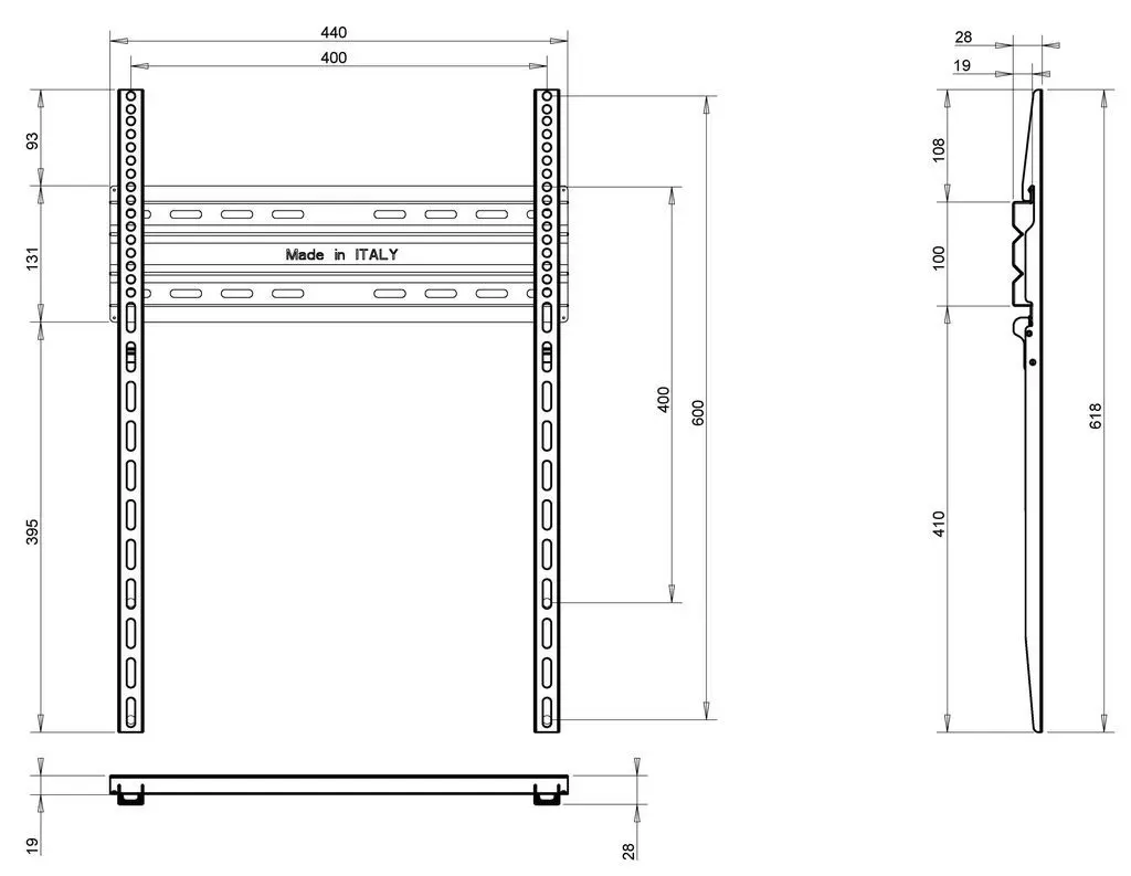 Suport pentru televizor Omb Slim 400x600 26 - 52