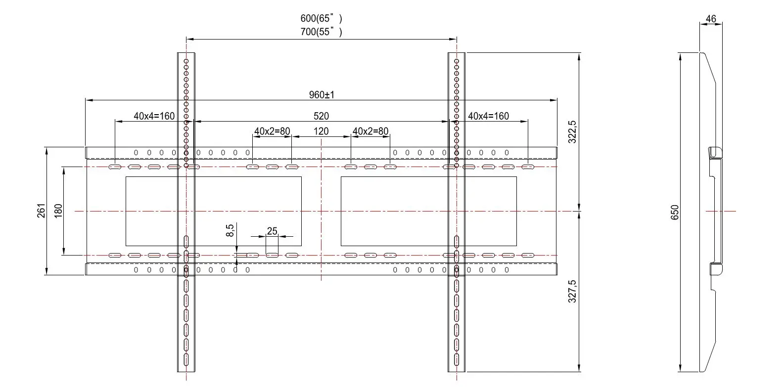 Кронштейн настенный Prestigio PMBWMK 55