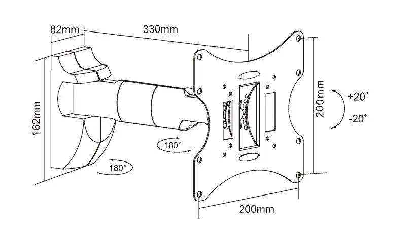 Suport pentru televizor Reflecta Flexo 40-200B 23-42