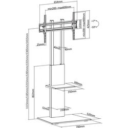 Подставка для телевизора Reflecta Elegant 70S (Black) Thumb