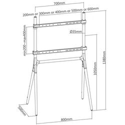 Suport pentru televizor Reflecta Elegant 70W (Black/Walnut) Thumb