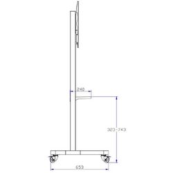 Мобильная подставка для телевизора StarBoard IBD-3110 (Black) Thumb