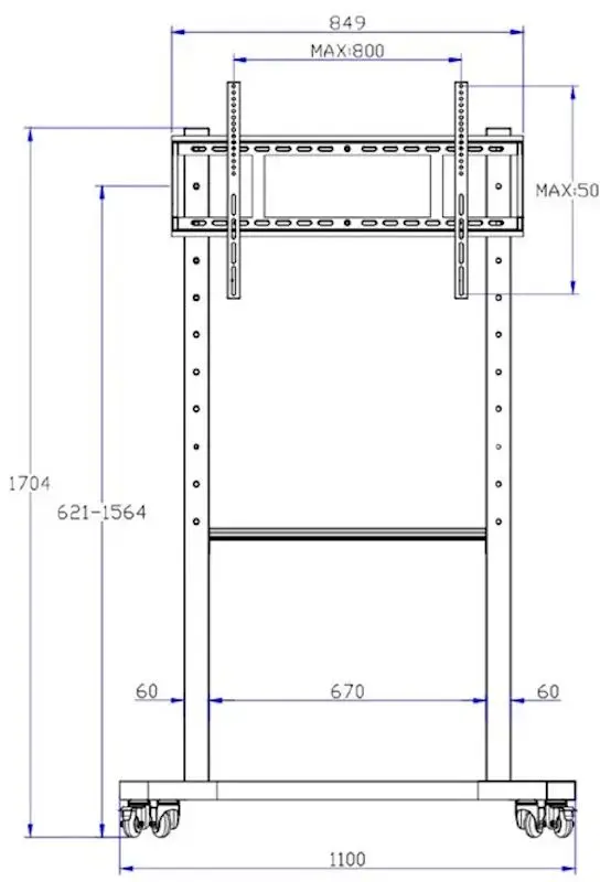 Мобильная подставка для телевизора StarBoard IBD-3110 (Black)