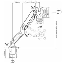 Кронштейн для монитора Techly ICA-LCD 514 13
